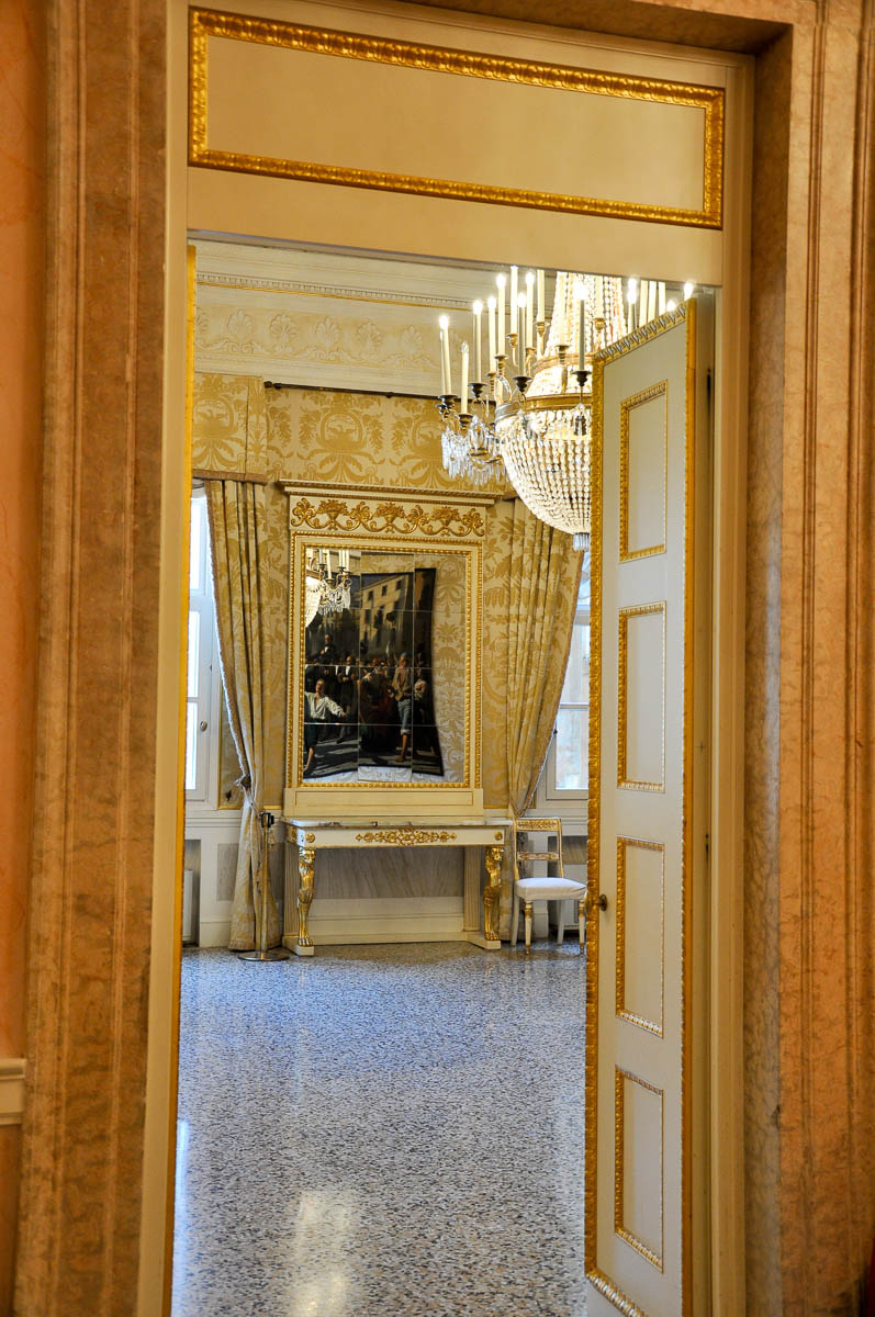 Into a room on the second floor - La Fenice Opera House in Venice, Italy - www.rossiwrites.com