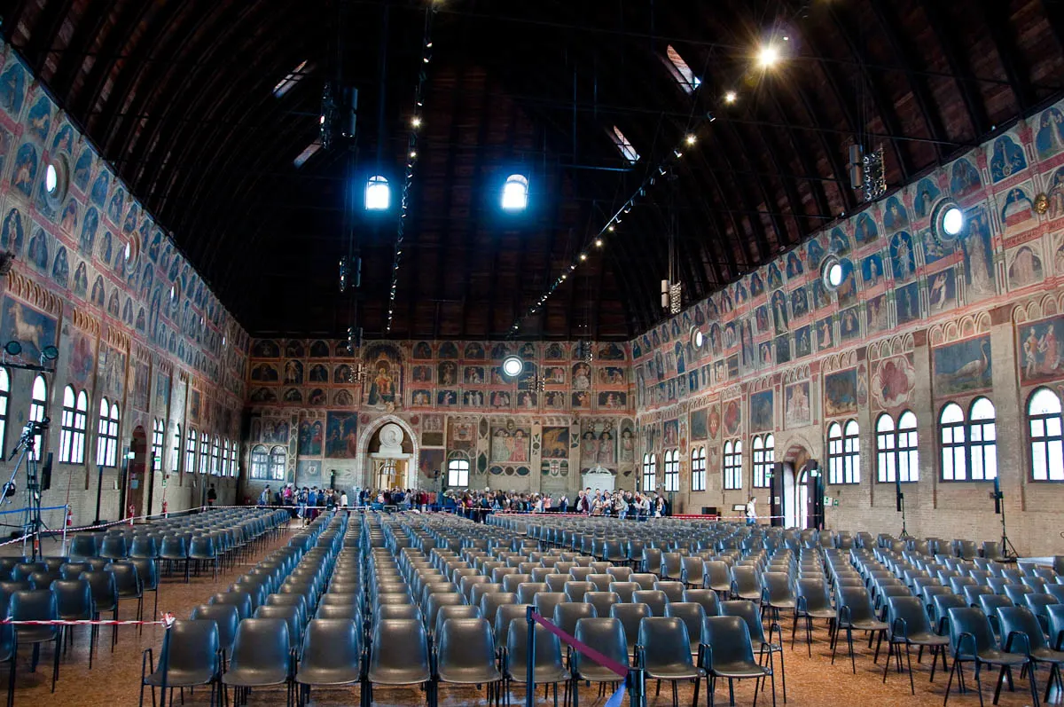 Great hall of Palazzo della Ragione , Padua, Italy - www.rossiwrites.com