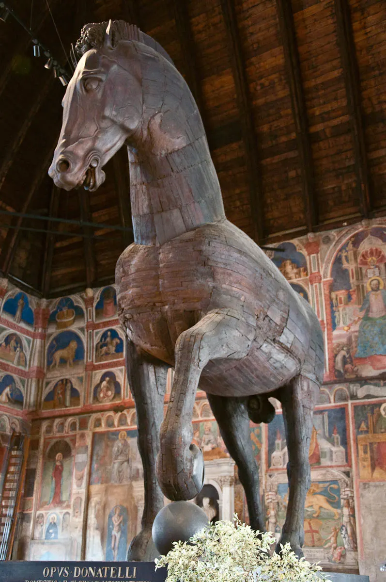 The Capodilista Family's Horse, Great hall of Palazzo della Ragione , Padua, Italy - www.rossiwrites.com