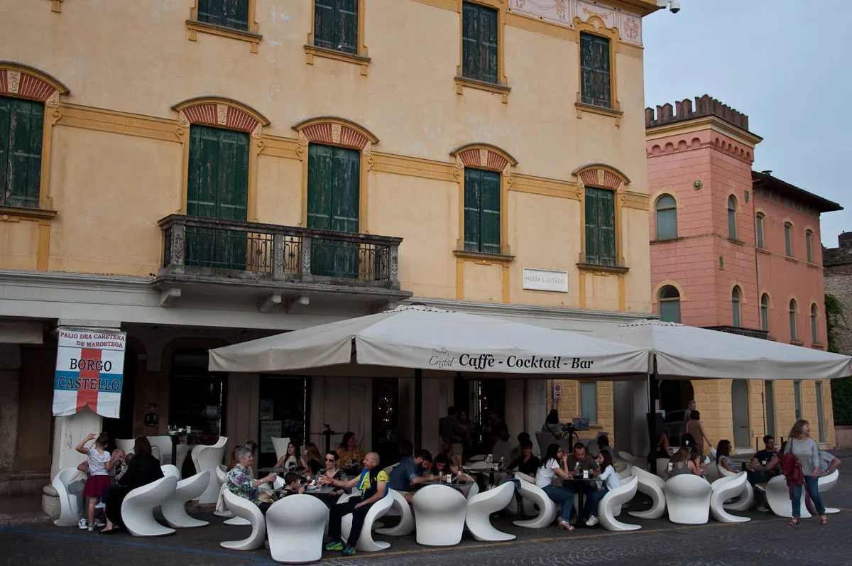 Cafe, The main square, Marostica, Veneto, Italy - www.rossiwrites.com