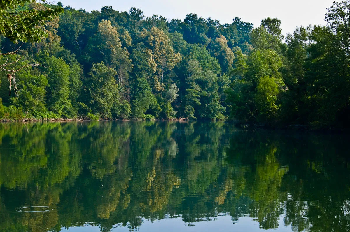 The river Kolpa, Big Berry glampsite, Bela Krajina, Slovenia - www.rossiwrites.com