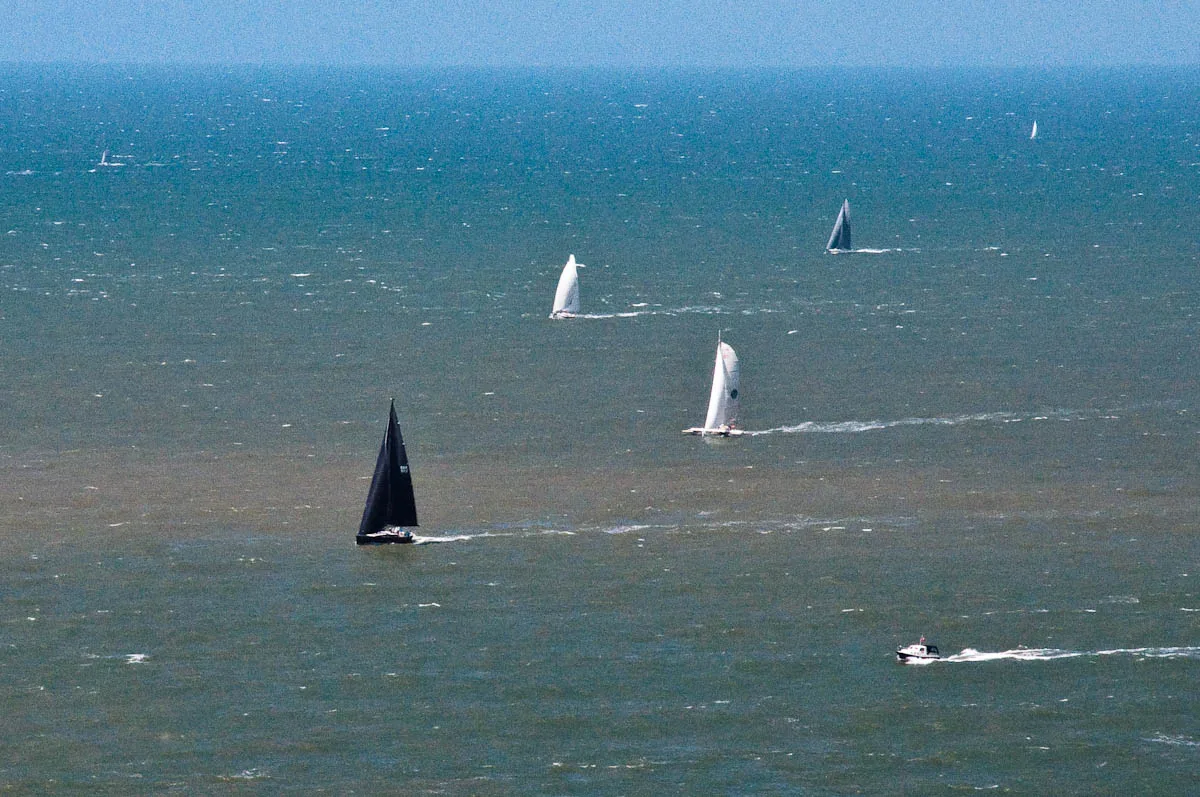 A black yacht, Round the island race 2016, Isle of Wight, UK - www.rossiwrites.com