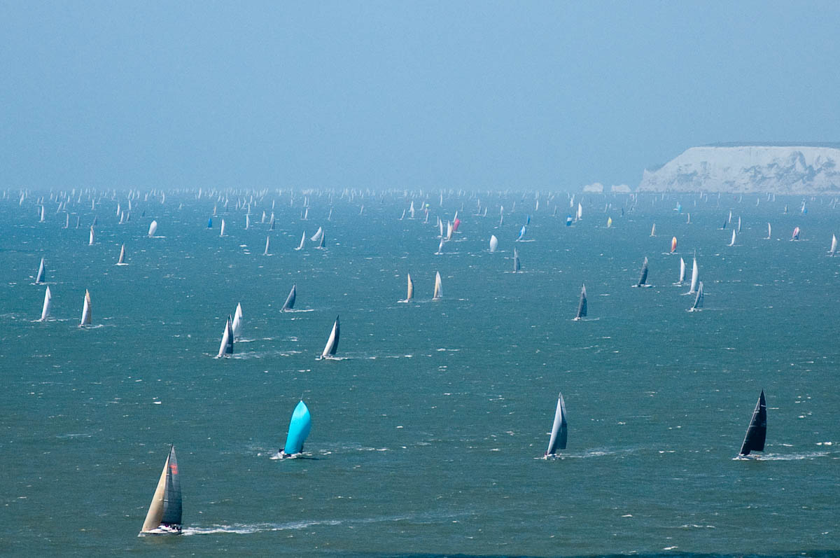 Hundreds of boats, Round the island race 2016, Isle of Wight, UK - www.rossiwrites.com