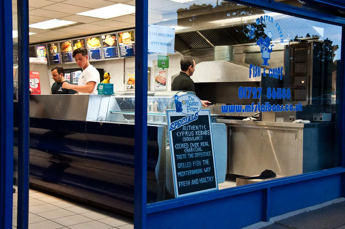 The Master Fryer Fish and Chips Shop, St. Albans, England - www.rossiwrites.com
