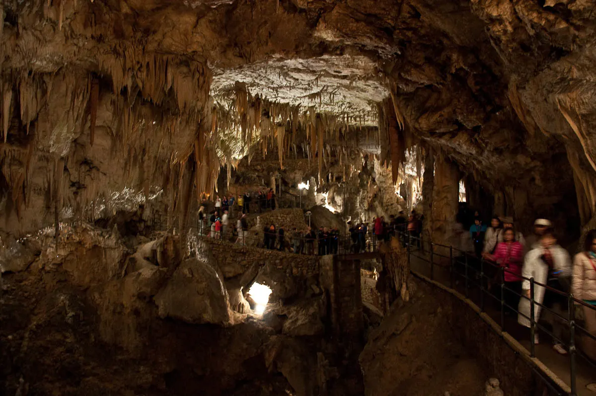 Walking inside the caves, Postojna Caves, Slovenia - www.rossiwrites.com