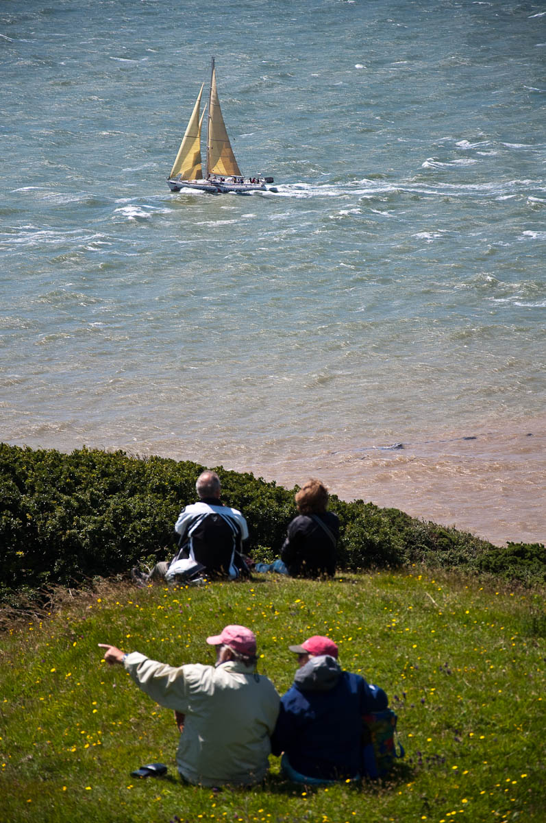 Watching the boats go by, Round the island race 2016, Isle of Wight, UK - www.rossiwrites.com