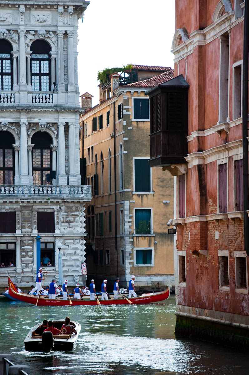 A boat taking part in the Historical Regatta, Venice, Italy - www.rossiwrites.com