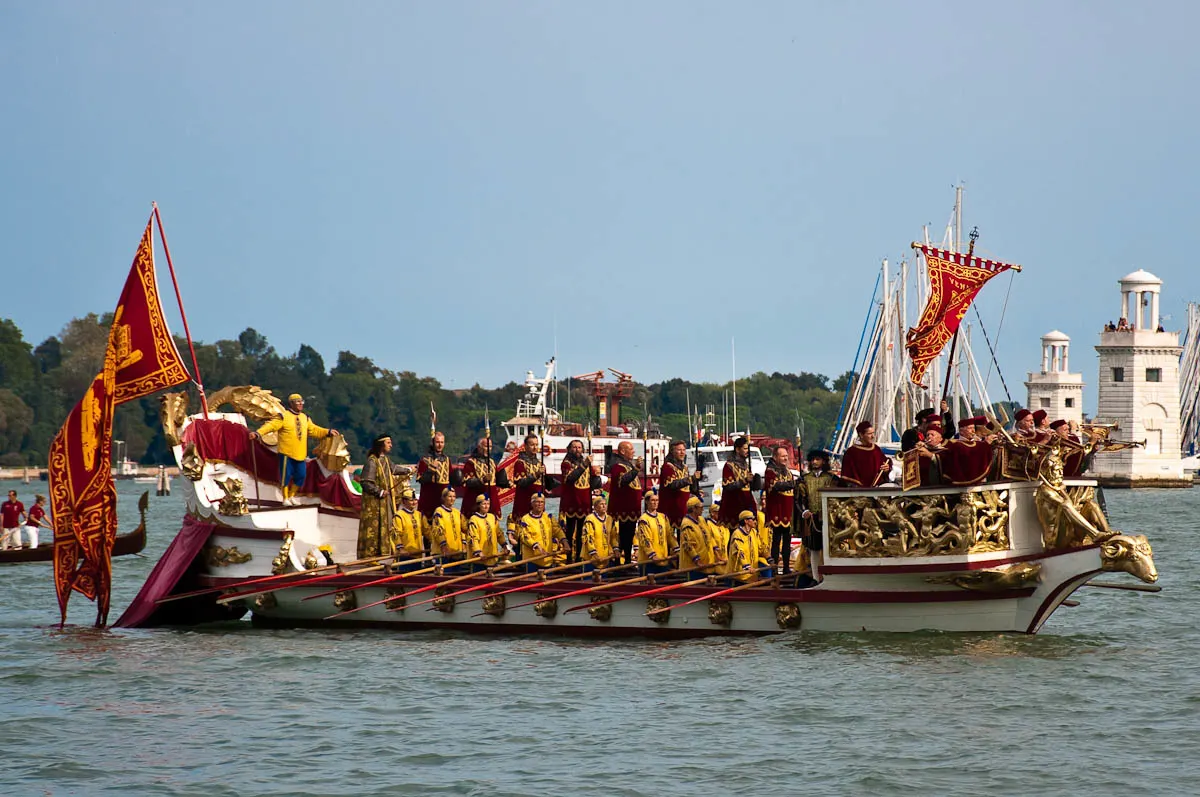 On board La Serenissima, Historical Regatta, Venice, Italy - www.rossiwrites.com