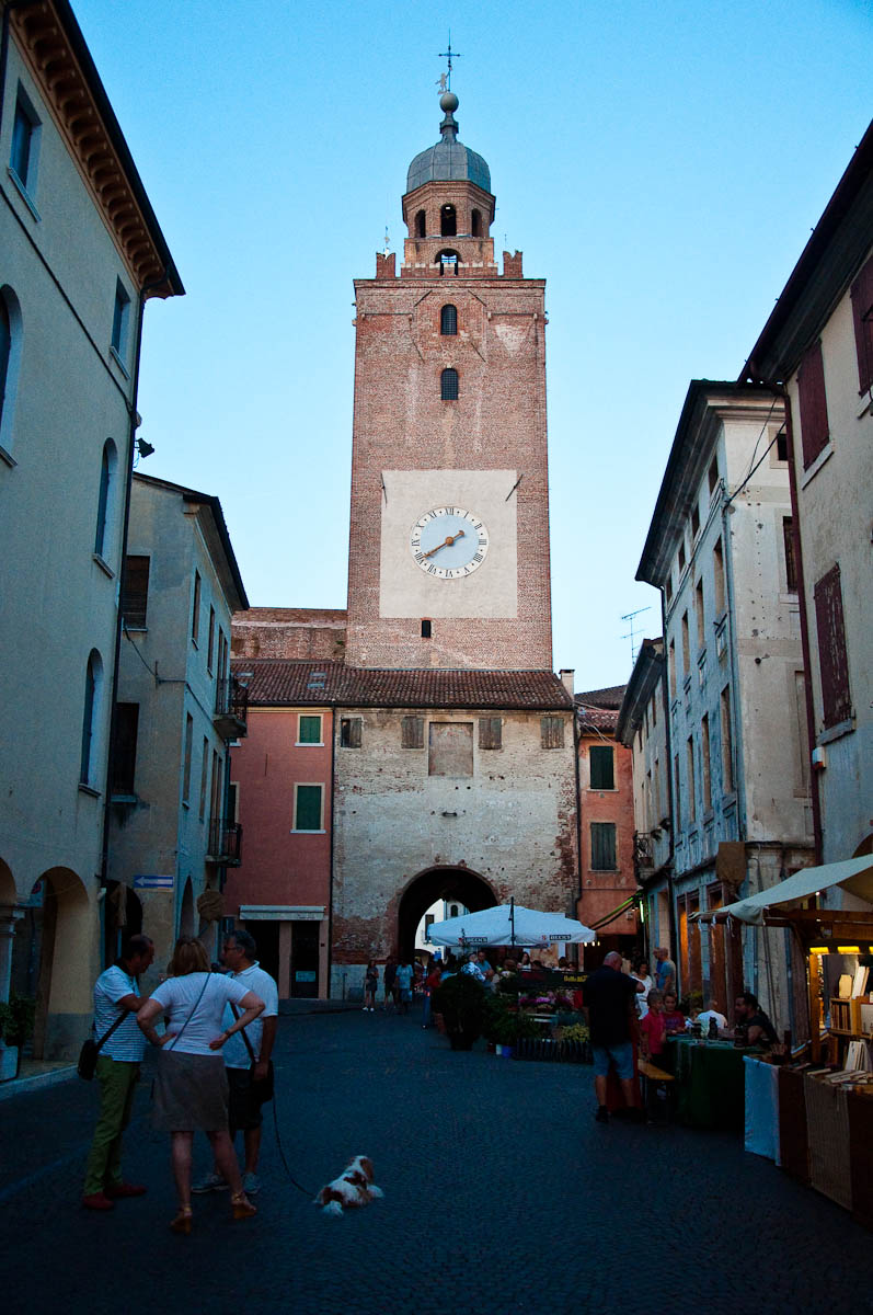The town's main street, Mediaevil Fair, Castelfranco Veneto, Italy - www.rossiwrites.com