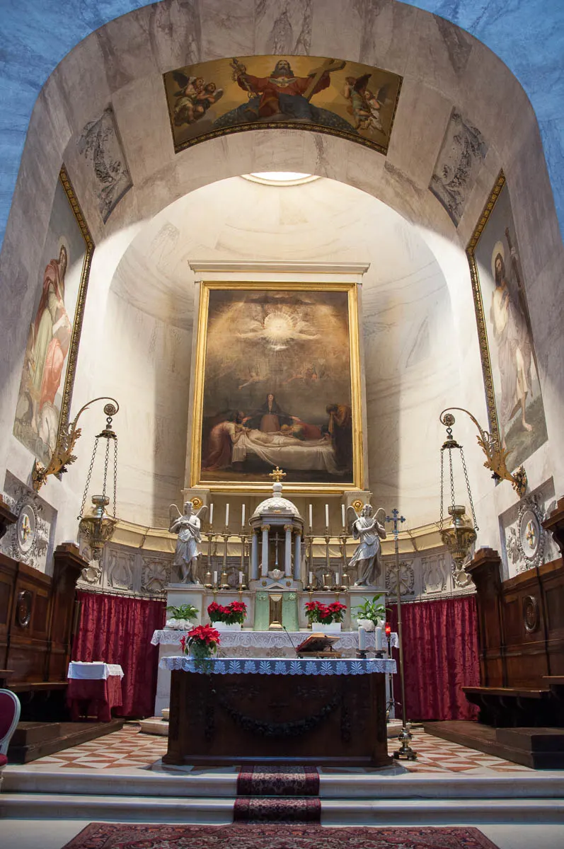The altar inside the Tempio Canoviano or the Temple of Canova - Possagno, Treviso, Veneto, Italy - www.rossiwrites.com