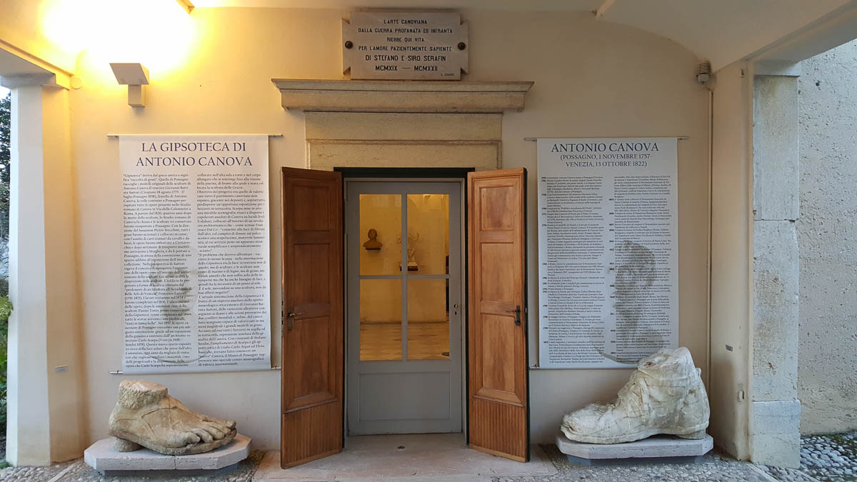The entrance to the Gypsotheca - Antonio Canova's Museum - Possagno, Province of Treviso, Veneto, Italy - www.rossiwrites.com