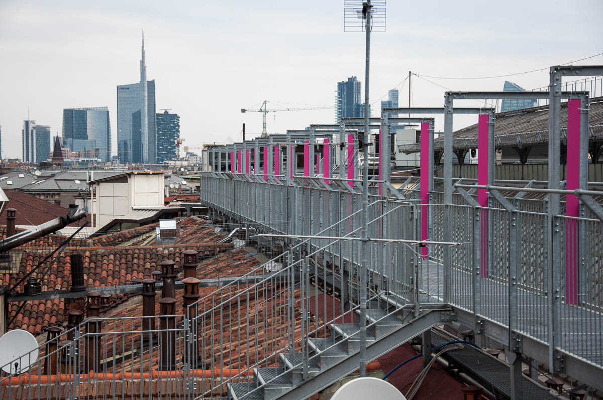 Rooftops, skyscrapers and walkway - Galleria Vittorio Emanuele II, Milan, Italy - www.rossiwrites.com
