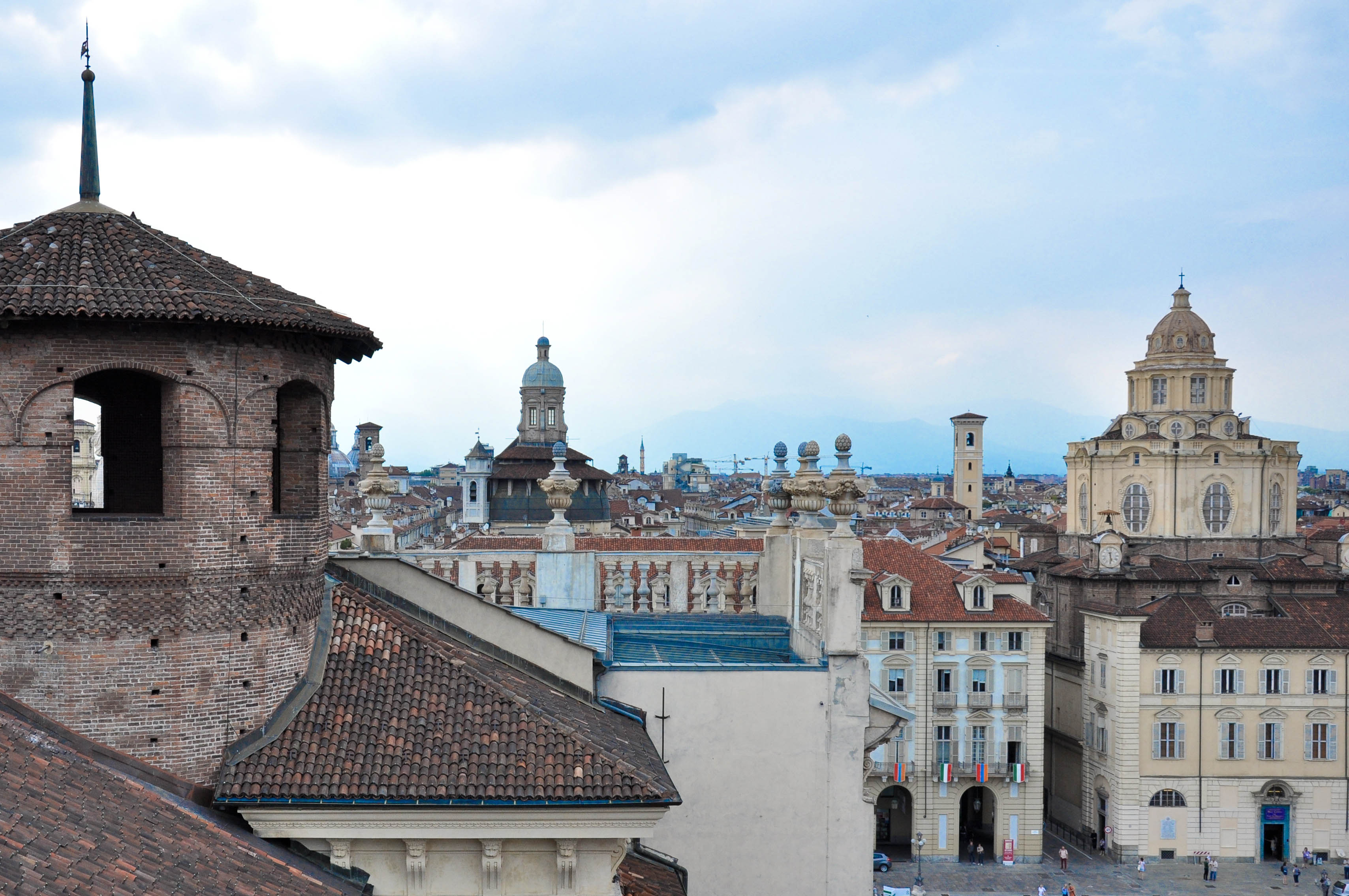 Turin's skyline seen from the panoramic tower of Palazzo Madama - Turin, Italy - www.rossiwrites.com