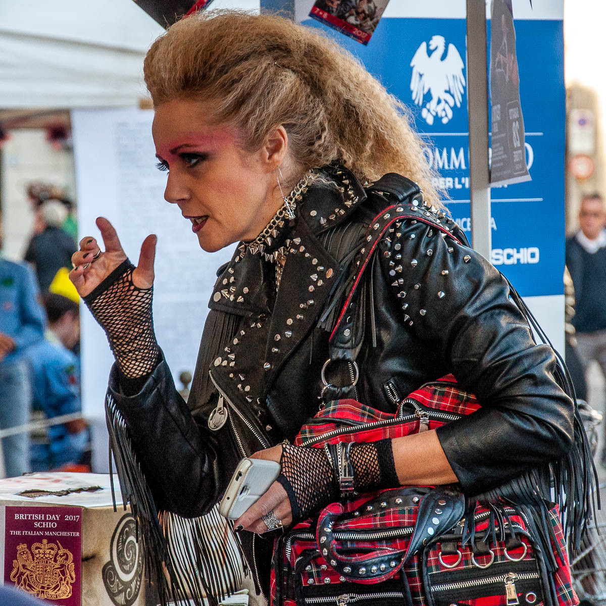 A lady with a punk outfit - British Day Schio - Veneto, Italy - www.rossiwrites.com