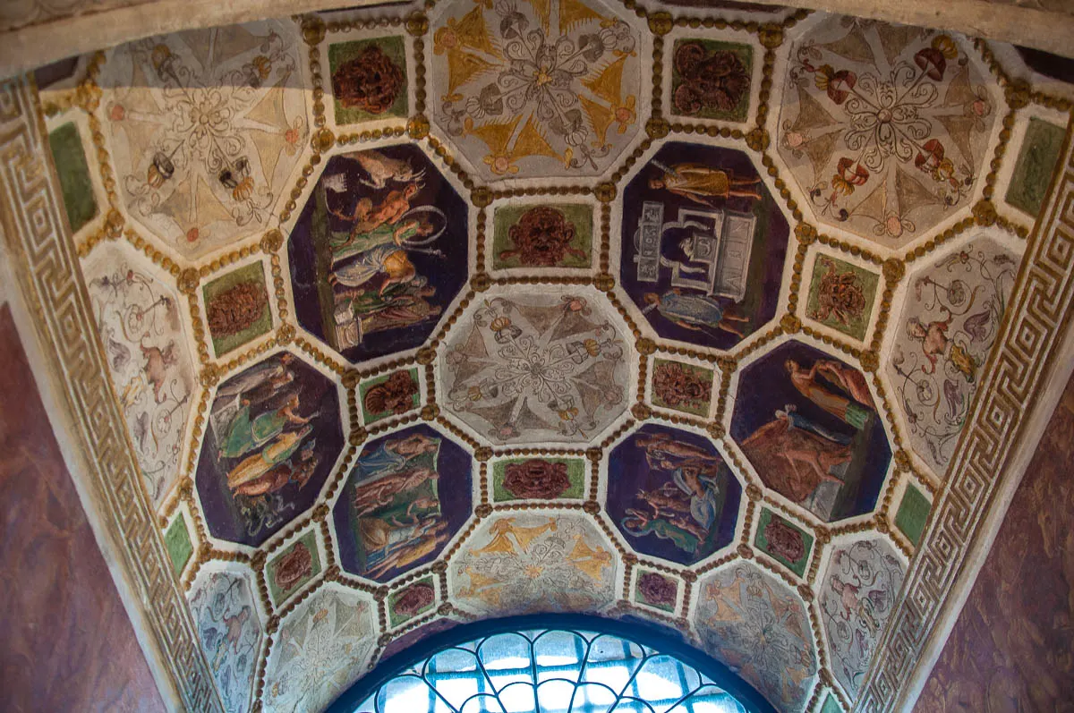 A beautiful frescoed ceiling - Cornaro Loggia and Odeon - Padua, Veneto, Italy - www.rossiwrites.com