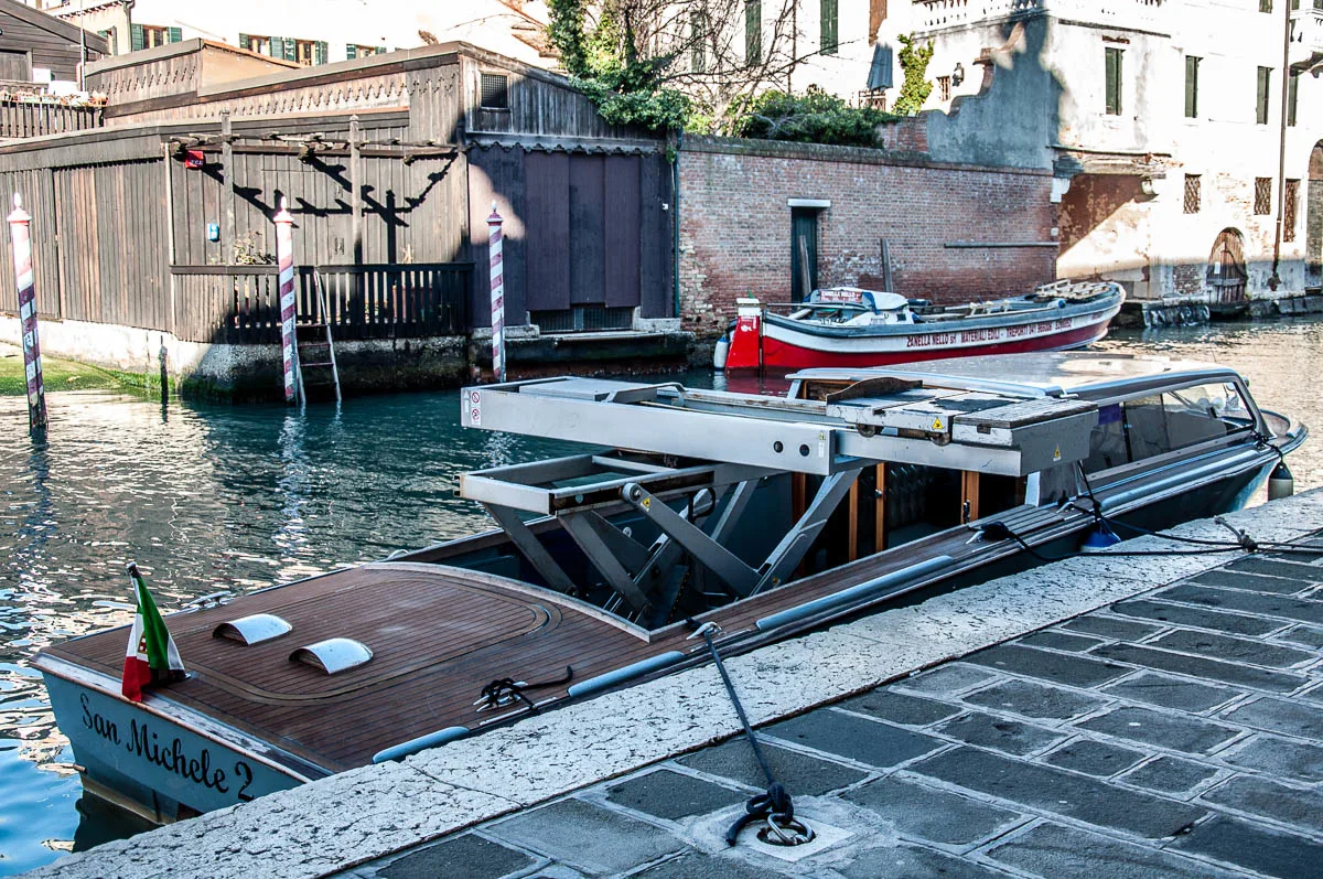 Hearse boat - Venice, Veneto, Italy - www.rossiwrites.com