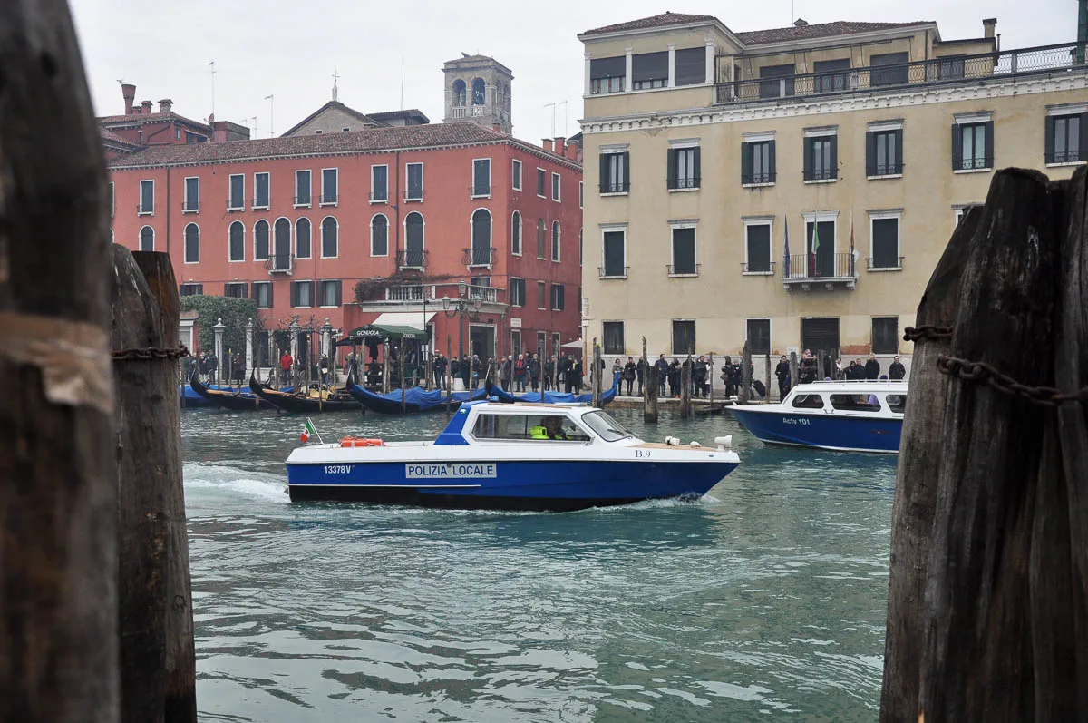 Police boat - Venice, Italy - www.rossiwrites.com