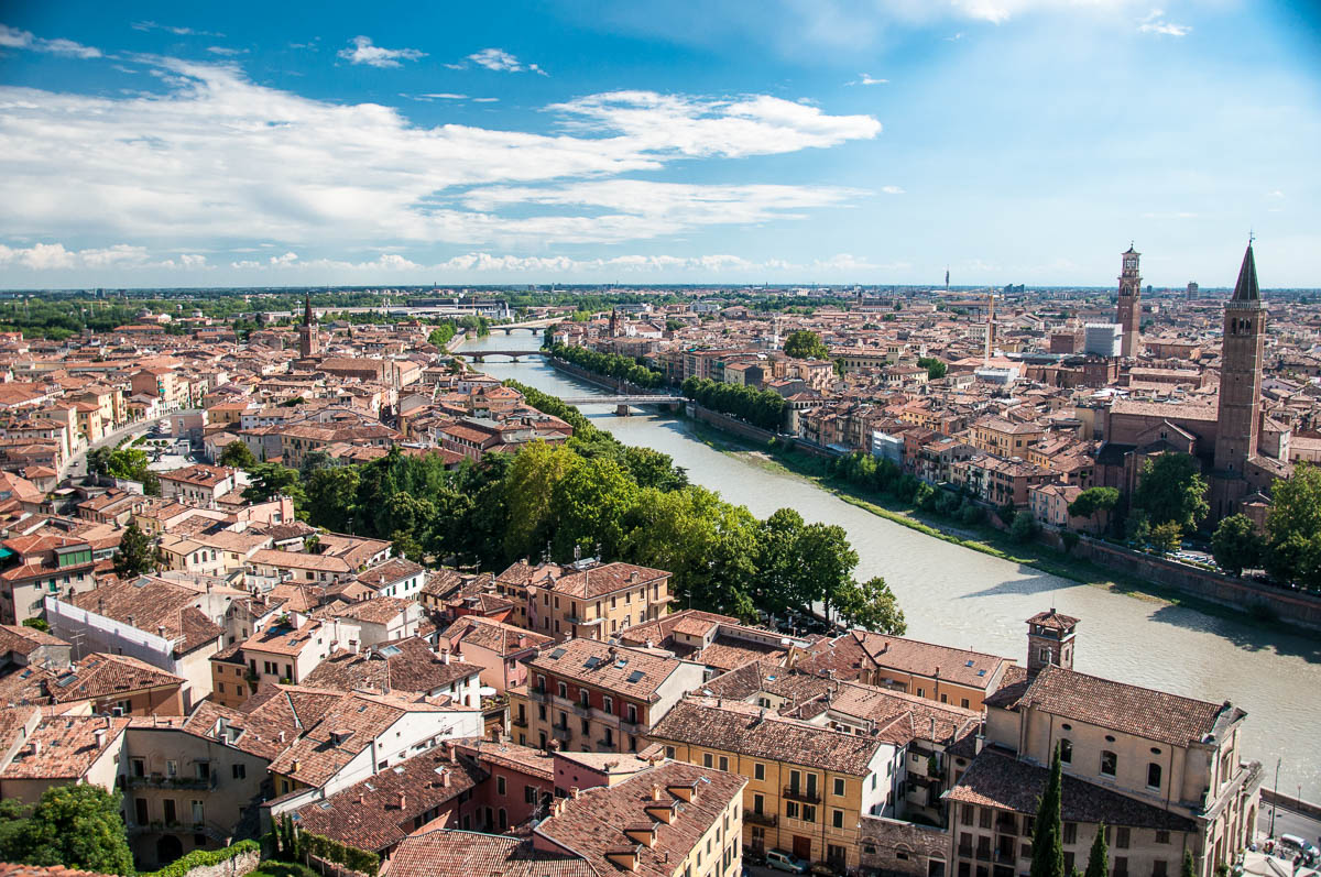 Verona from Above - The City of Romeo and Juliet Seen from Piazzale Castel San Pietro - Verona, Veneto, Italy - www.rossiwrites.com