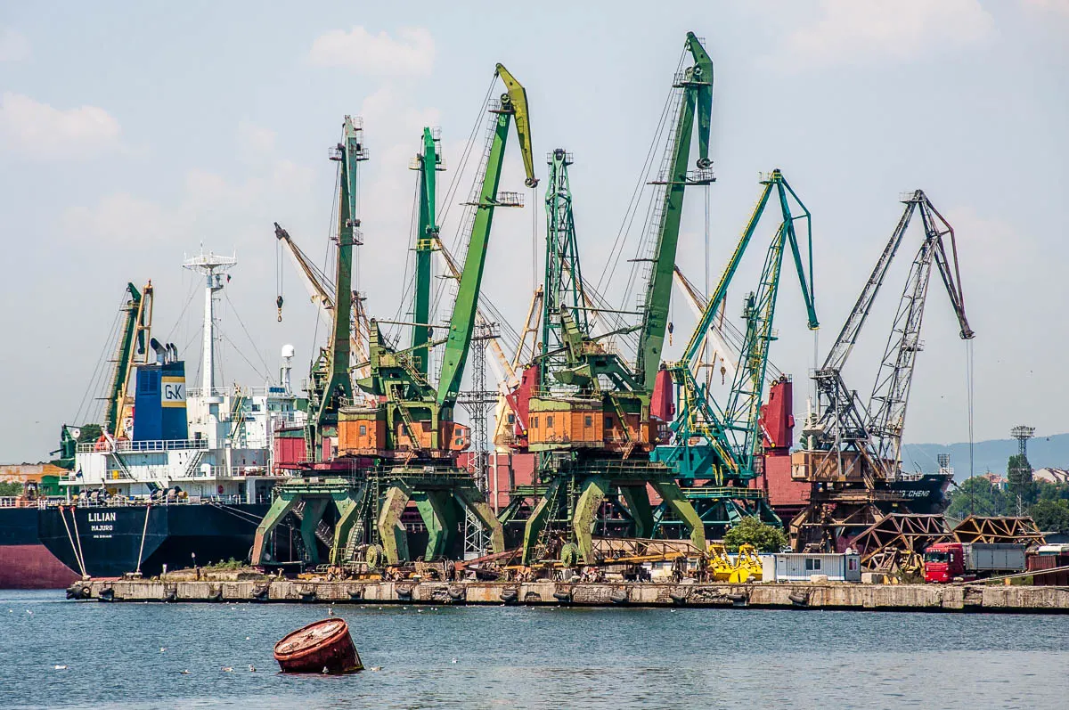 Shipyard cranes - Varna, Bulgaria - www.rossiwrites.com