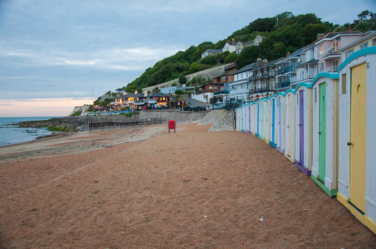 Colourful beach huts - Ventnor, Isle of Wight, England - www.rossiwrites.com