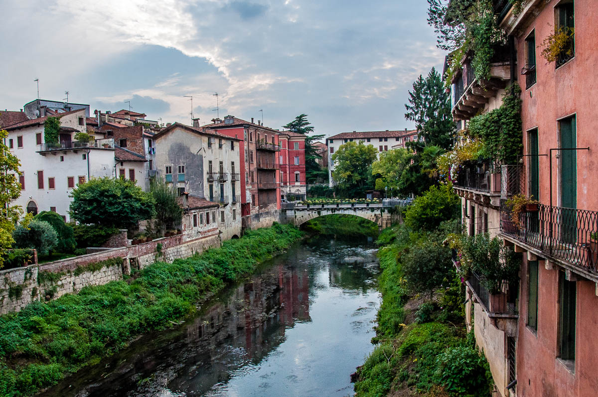 The view from the San Michele Bridge over the river Retrone - Vicenza, Italy - www.rossiwrites.com