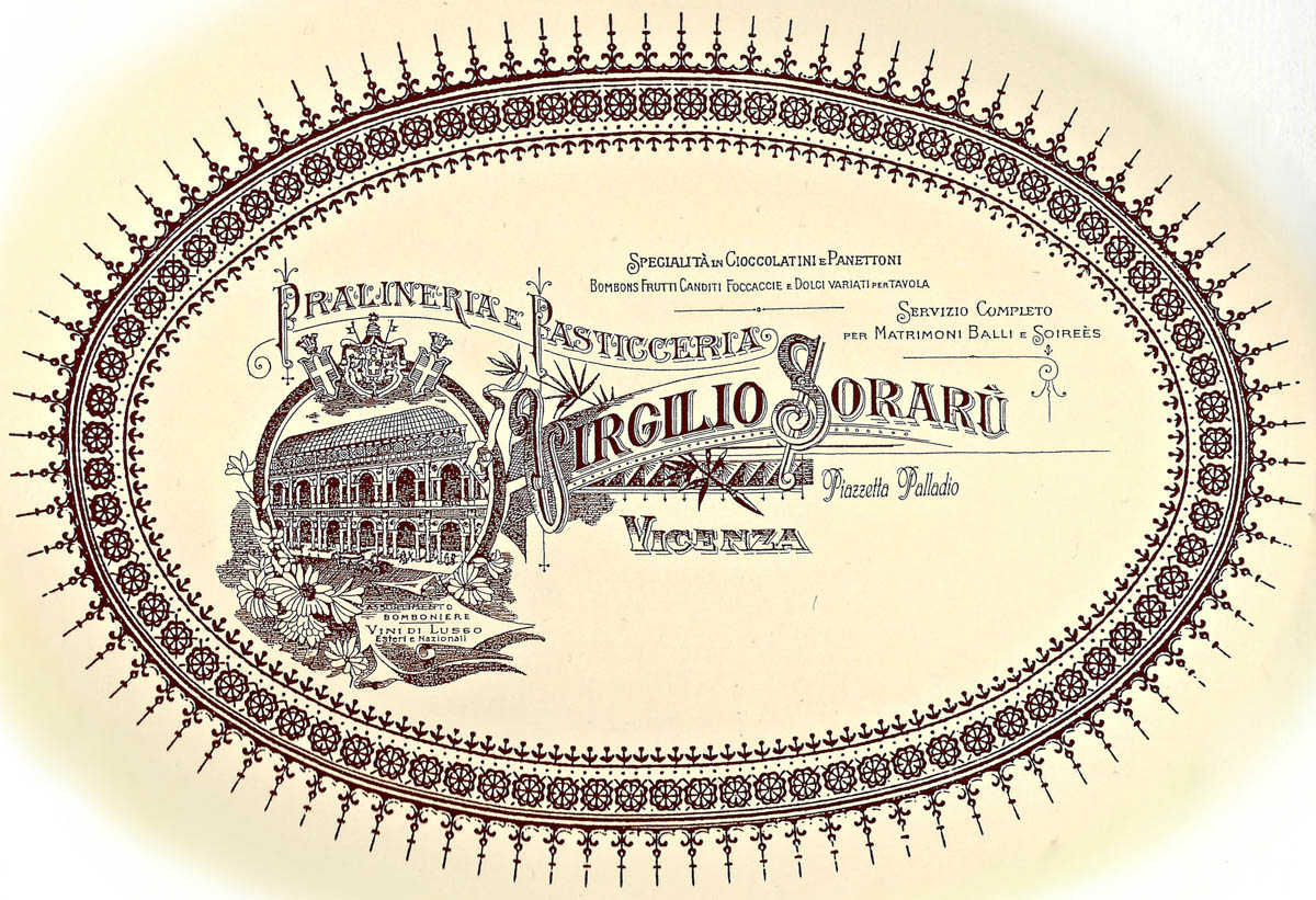 The logo of Virgilio Soraru - Pasticceria Soraru - Vicenza, Veneto, Italy - www.rossiwrites.com