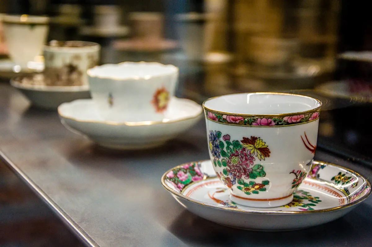 Elegant coffee cups - Bontadi Coffee Museum - Rovereto, Italy - www.rossiwrites.com