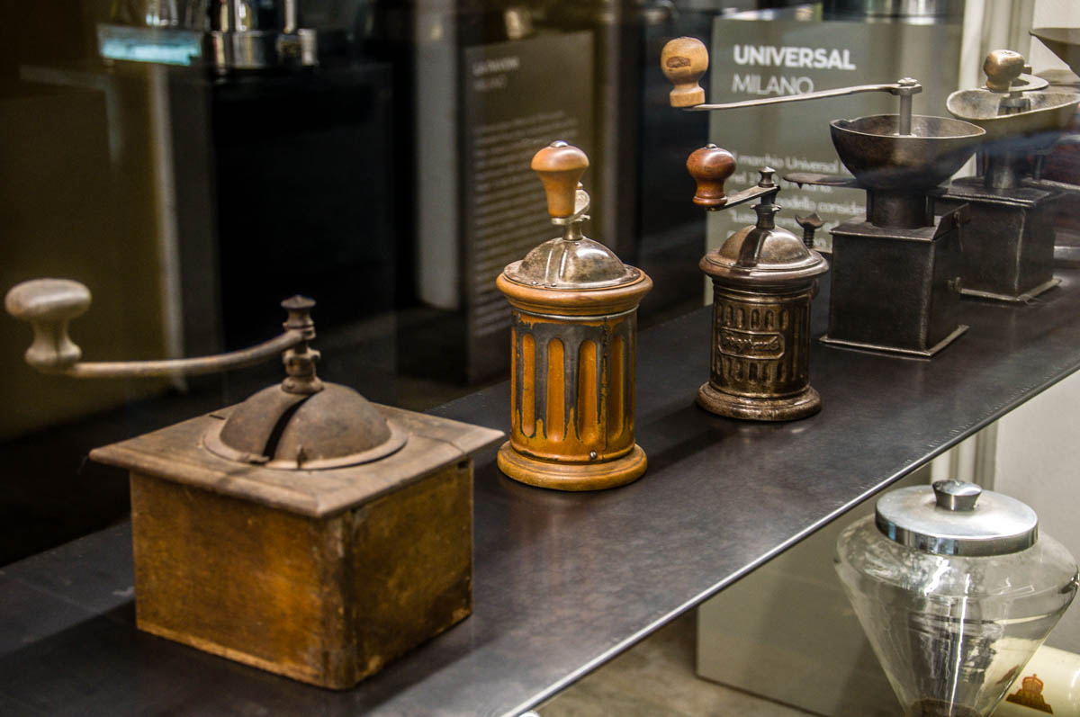 Old-fashioned coffee grinders - Bontadi Coffee Museum - Rovereto, Italy - www.rossiwrites.com