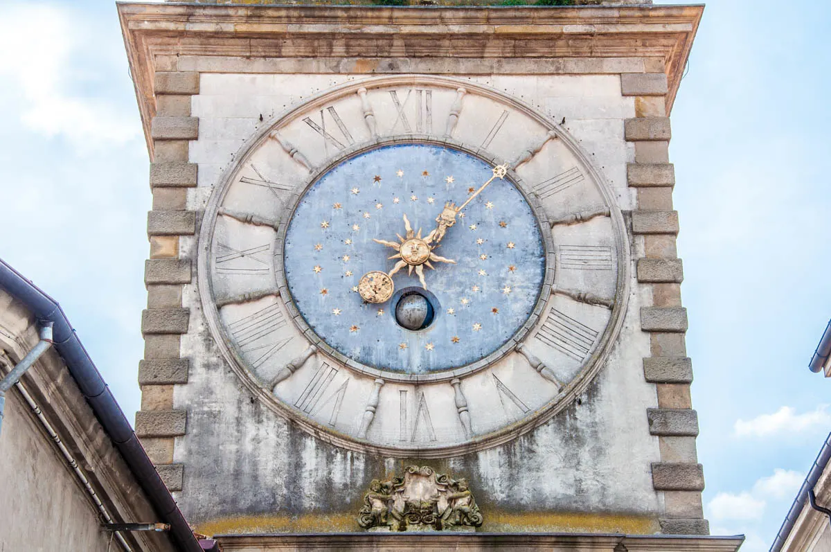 The astronomical clock of the Torre Civica of the Porta Vecchia - Este, Veneto, Italy - www.rossiwrites.com
