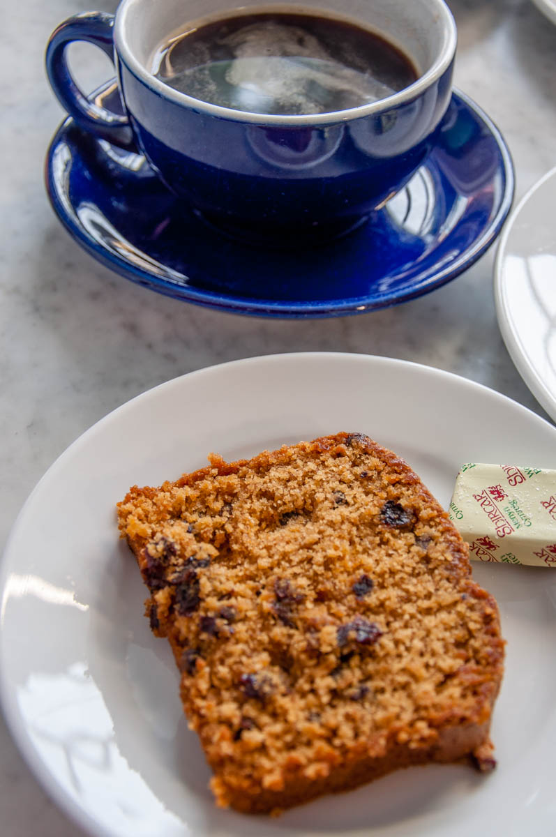 A slice of bara brith - Portmeirion - Wales, UK - rossiwrites.com