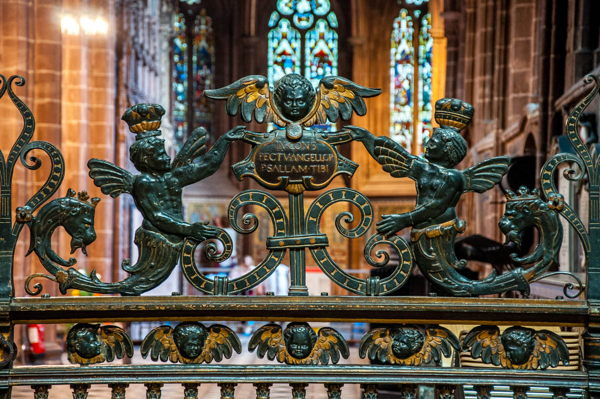 Intricate ironwork - Chester Cathedral - Chester, Cheshire, England - rossiwrites.com