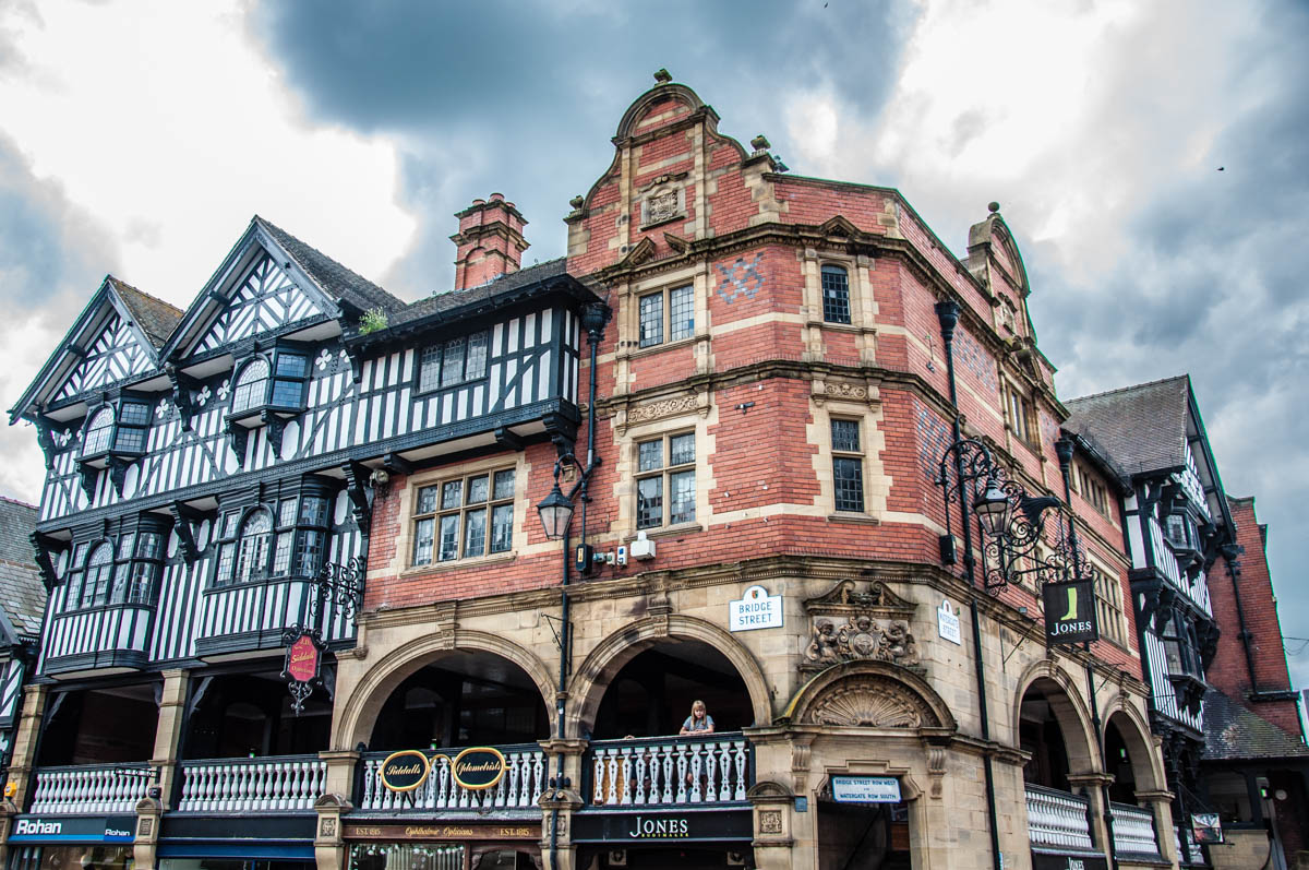 The intersection of Bridge Street and Eastgate Street - Chester, Cheshire, England - rossiwrites.com
