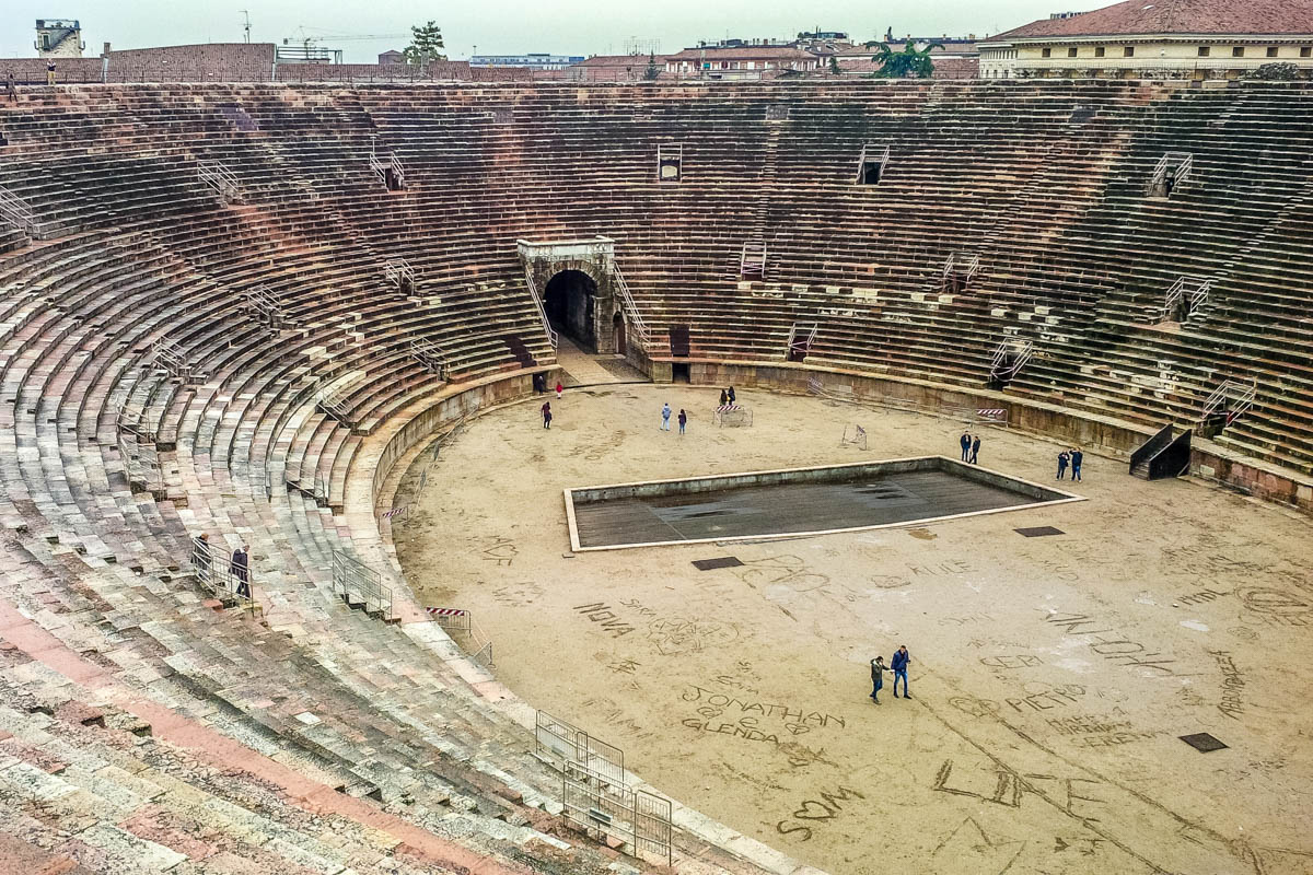 Inside view of Arena di Verona - Verona, Veneto, Italy - rossiwrites.com