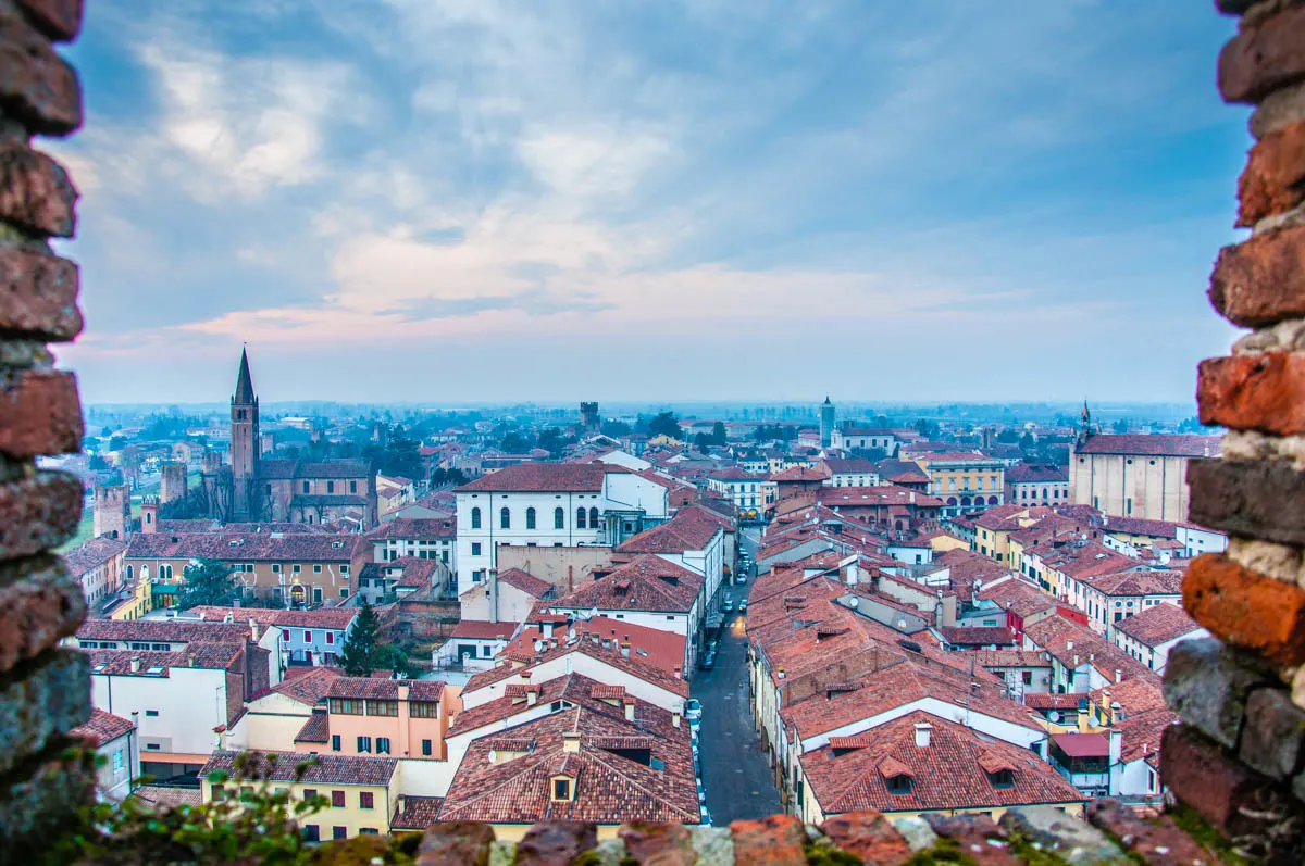 Seen from the top of Ezzelino's Tower - Montagnana - Veneto, Italy - rossiwrites.com