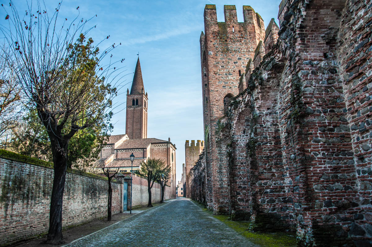 Walking by the town's medieval defensive wall - Montagnana, Veneto, Italy - rossiwrites.com