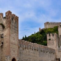 The defensive wall and the castle, Soave, Veneto, Italy