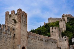 The defensive wall and the castle, Soave, Veneto, Italy