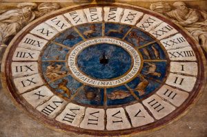 Astrological clock, Great hall of Palazzo della Ragione , Padua, Italy - www.rossiwrites.com