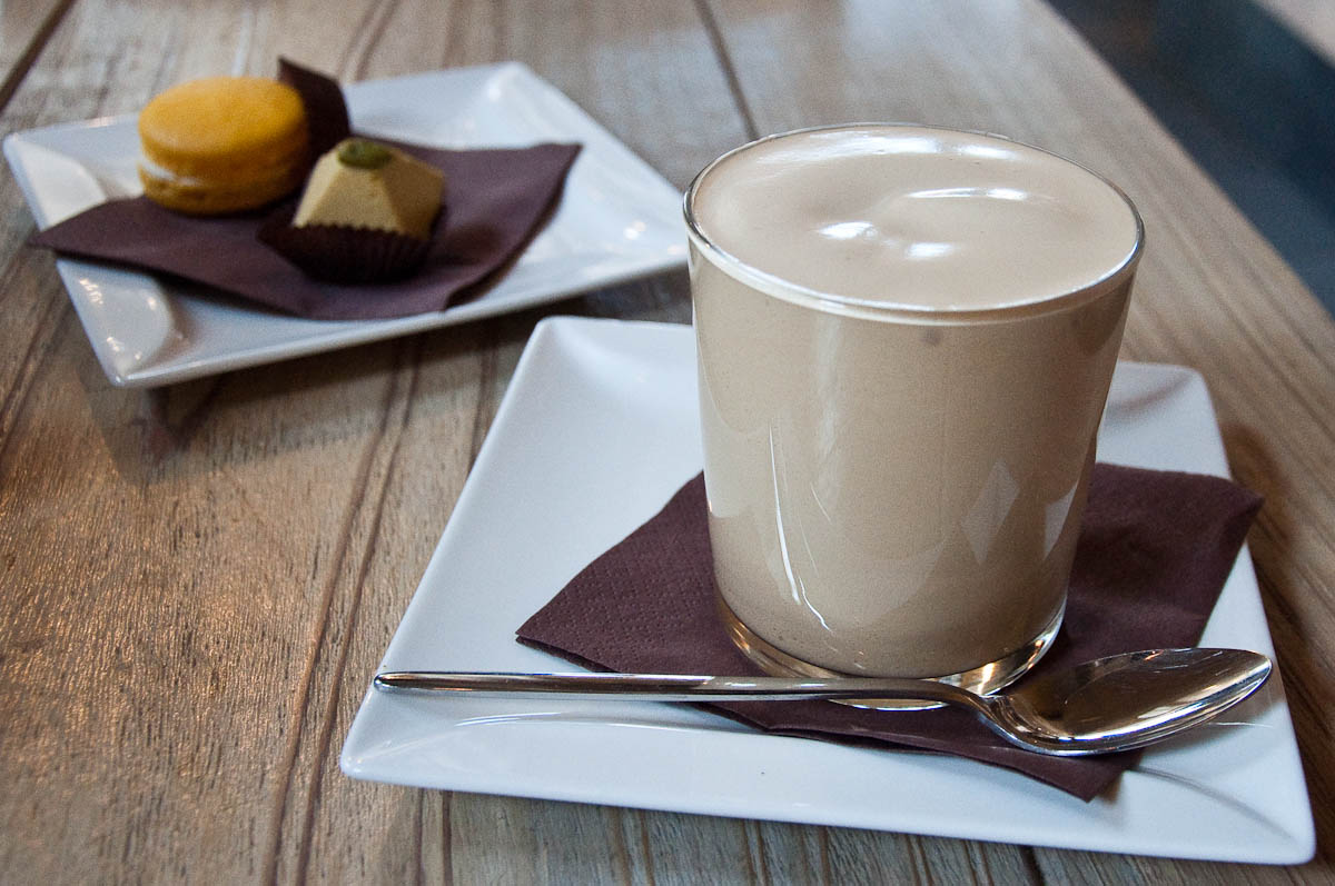 A large glass of crema al caffe served in a cafe in Vicenza, Italy - rossiwrites.com