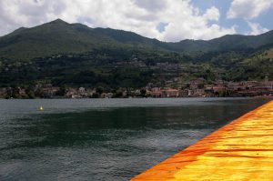 Christo's The Floating Piers, Lake Iseo with the orange walkway, Italy - www.rossiwrites.com