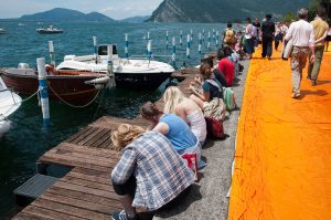 Christo's The Floating Piers, Taking a break, Monte Isola, Lake Iseo, Italy - www.rossiwrites.com