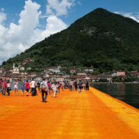 Christo's The Floating Piers, Walking on sunshine, Lake Iseo, Italy - www.rossiwrites.com