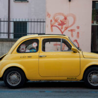 Fiat 500 as seen on the streets of Vicenza, Italy