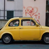 Fiat 500 as seen on the streets of Vicenza, Italy