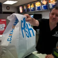 A big bag of fish and chips, St. Albans, UK - www.rossiwrites.com