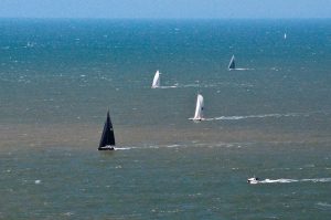 A black yacht, Round the island race 2016, Isle of Wight, UK - www.rossiwrites.com