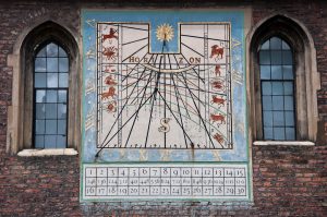 Astronomical clock, Queen's College, Cambridge, England - www.rossiwrites.com