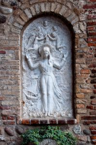 A bas-relief at the defensive wall entrance to Lazise - Lazise, Lake Garda, Italy - www.rossiwrites.com