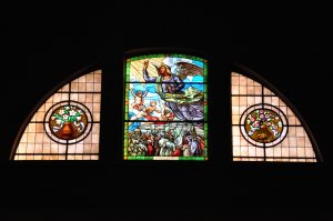 Stained glass panel, The Cathedral, Bardolino, Lake Garda, Italy - www.rossiwrites.com