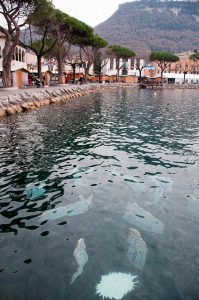 The underwater Nativity Scene - Garda Town, Lake Garda, Italy - rossiwrites.com